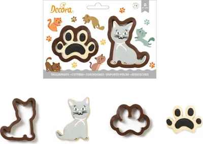 Produktbild von Kater und Pfötchenausstecher 2 Stück
