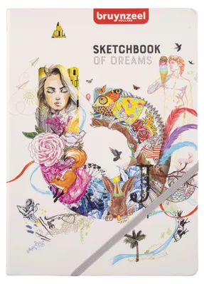 Produktbild von Bruynzeel Skizzenbuch A4 kreatives Notizbuch 140g 80 Blatt weiß