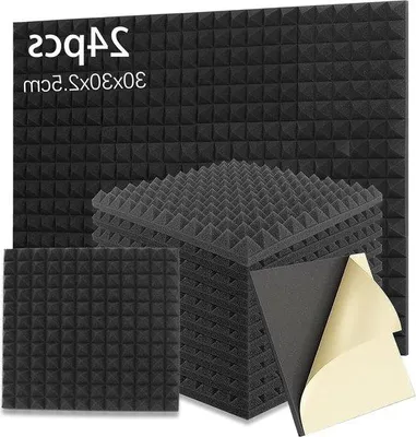 Produktbild von Famanu Akustikschaum Selbstklebend - Pyramidennoppen, 24 Stück