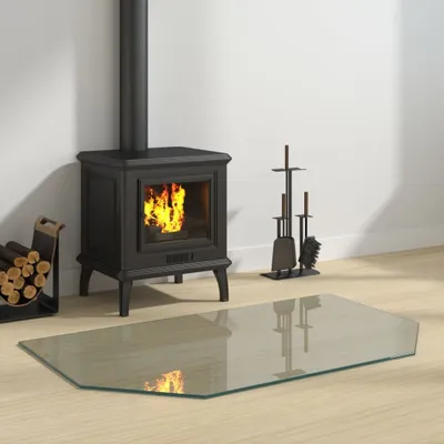 Obrázek produktu pro vidaXL Krbová skleněná deska Hexagon 100x60 cm