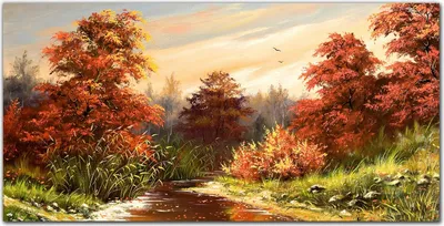 Produktbild von Coloray Küchenrückwand 120x60 Spritzschutz aus Glas - River Forest Natur