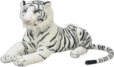 Image de vidaXL Peluche Tigre Blanc XXL