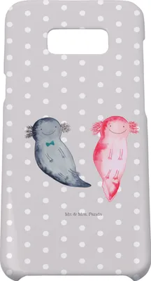 Produktbild von Mr. & Mrs. Panda Samsung Galaxy S8 plus Handyhülle  Axolotl Freundin - Grau Pastell - Geschenk, Handy, Case, Liebe, Cover, Hülle, Ehemann, Valentinstag