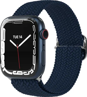 Produktbild von EAZY CASE Apple Watch Armband Wristband 44mm/45mm/49mm verstellbares Ersatzarmband aus Stoff, iWatch Serie in Blau
