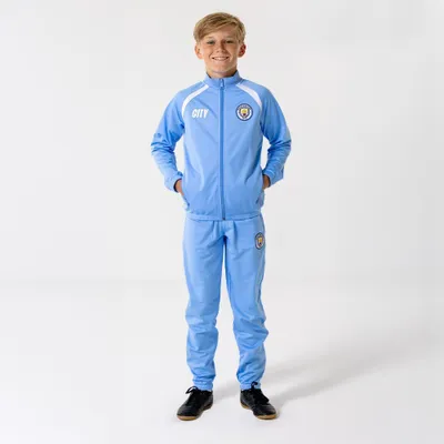 Zdjęcie produktu dla Dres treningowy Manchester City dla dzieci - Rozmiar 140 - Sezon 2025/2026 - Niebieski - Oficjalne gadżety fanowskie Manchester City