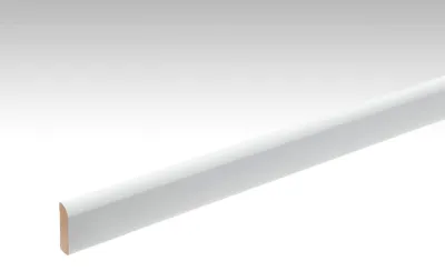 Produktbild von Meister | 2,38 m | Weiß 6 Meter Sockelleiste Profil 6 Uni Weiß Glänzend, Dekorleiste, Fussleiste, Wandanschlussleiste, Montage Set, Renovierung, Innenausbau
