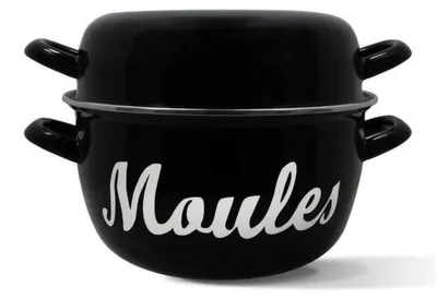 Immagine prodotto di MENASTYL, pentola a muso in acciaio smaltato nero, diametro 18 cm, con scritta "ECRITUR", capacità di 2 litri e coperchio 2-in-1 reversibile, adatta a tutti i tipi di fornelli, inclusa l'induzione