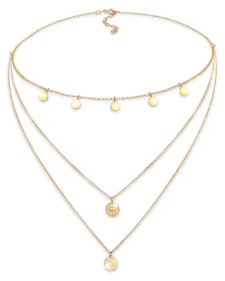 Produktbild von Elli Halskette Damen Choker Layer Kreis Rund Coin Vintage Trend 925 Silber
