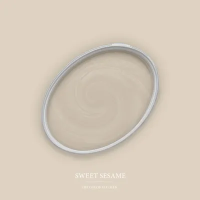 Image de Peinture murale beige mat | The Color Kitchen Sweet Sesame | Peinture à l'eau exclusive pour intérieur, haut pouvoir couvrant | 2,5 litres