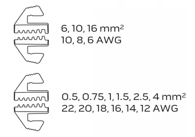 Obrázok produktu pre NEO TOOLS Kliešte na lisovanie koncoviek 0,5-16 mm2 (22-6 AWG)