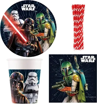 Produktbild von Star Wars Galaxy Partyset zum Kindergeburtstag 66 tlg.
