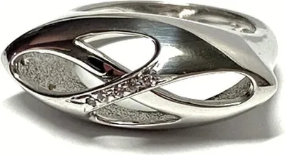 Produktbild von Silberring 925 rhod mit Zirkonias glänzend edel modern #54