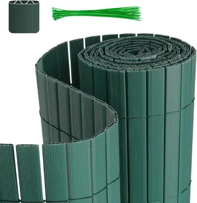 Obrázek produktu pro 5 m PVC zahradní plot, tvar W, odolný proti větru a povětrnostním vlivům, pro terasy a zahrady