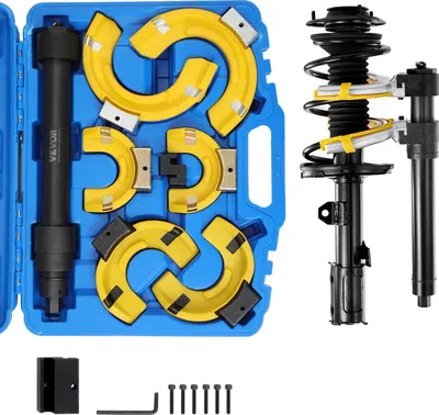 Produktbild von VEVOR Federspanner Satz- Fahrwerksfeder Kompatibel mit 22 mmStecknuss Universal Federspanner 4500kg Tragfähigkeit KFZ Auto Profi Feder Spanner Stoßdämpfer Werkzeug Federbeine
