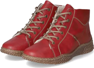 Produktbild von Rieker Damen Schnürstiefeletten Rot Synthetik Größe: 39