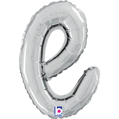 Produktbild von ABC14 Folienballon Buchstabe Skript Silber | E 36 cm