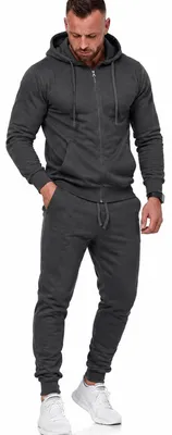 Produktbild von Herren Jogginganzug einfarbig 100% BW 586 Anthrazit XXL