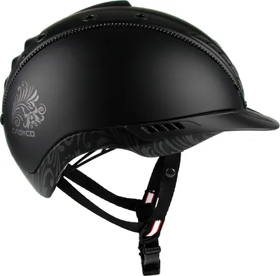 Produktbild von Casco Reithelm Mistrall-2 schwarz floral, Helmgröße:XL  60-63cm