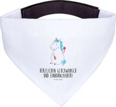 Produktbild von Mr. & Mrs. Panda Halstuch Für Hunde Einhorn Baby - Weiß - Geschenk, Hundehalstuch, Party, Geburtstag, Tuch, Geburt, Hund, Unicorn, Mutter