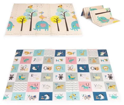 Obrázok produktu pre Detská penová podložka 200x150 cm vzdelávacia obojstranná skladacia rastová abeceda ECOTOYS