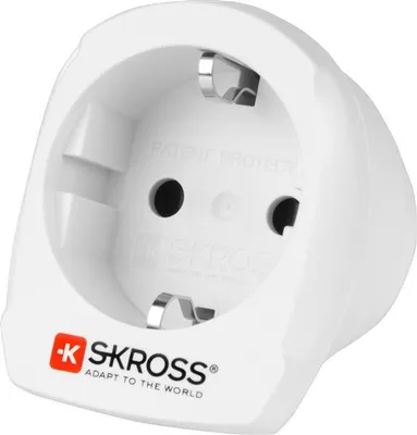 Obrázek produktu pro SKROSS 73550 Country adaptér Evropa-Jižní Afrika, zástrčka Jižní Afrika (typ M, BS 546, 15-A), bílý - vhodný pro všechna uzemněná a neuzemněná zařízení (2 a 3pólový)