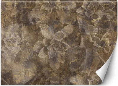 Produktbild von Vlies fototapete Blumen in Gold 150x105 cm Feeby Braun inkl. Kleber einfache Montage