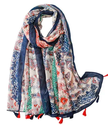 Obrázok produktu pre Šál dámsky, 180 x 90 cm, viskóza/polyester, farebný vzor