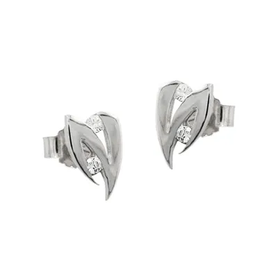 Produktbild von Ohrstecker Ohrring 8x5mm Zirkonia 14Kt Weißgold gold 8x5mm