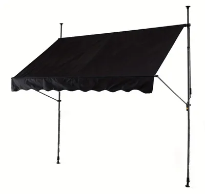 Image de Store manuelle rétractable - Tissu pour terrasse - Protection solaire - Toile d'ombrage extérieure - Protection pour balcon
