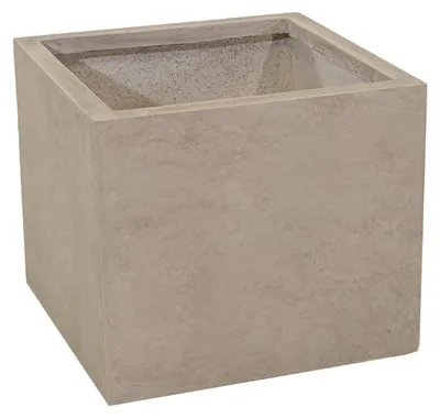Productafbeelding van Pot kubus clayfibre b23h23 zand MCollections