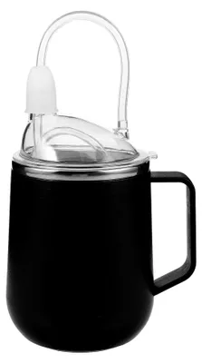 Produktbild von Auslaufsicherer Trinkbecher für Senioren mit Strohhalm und Griff, 450 ml