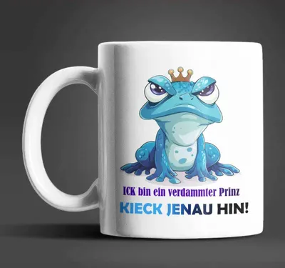 Produktbild von Frosch Prinz witzige lustige Keramik Kaffeetasse Teetasse Tasse Geschenke