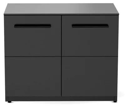 Produktbild von Schrankmodul für die Outdoorküche – Unterschrank mit Türen und 15 mm HPL-Arbeitsplatte – Wetterfester Stahl mit Halterung für Gasflaschen – 90x110x60 cm