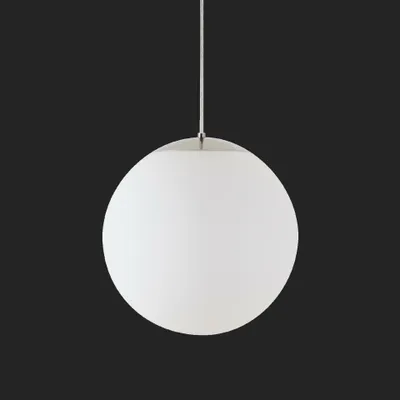 Image de OSMONT ADR72108 ADRIA S3 HP luminaire suspendu en verre acier inoxydable poli / blanc IP40 3000 K 52W LED combinaison de secours 3 h