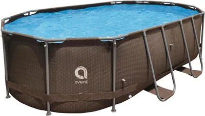 Produktbild von Bazén ovál Steel Super Rattan 427 x 275 x 100 cm