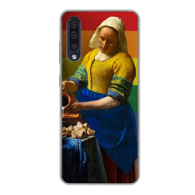 Produktbild von MuchoWow® Handyhülle Schutzhülle Hülle für Samsung Galaxy A50 Milchmädchen - Stolz - Vermeer Silikon Softcase Handy Hülle - Mobiltelefonhülle