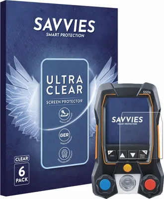 Produktbild von 6x Für Testo 550s Schutzfolie Savvies Displayschutz Display Schutz Folie Klar Transparent