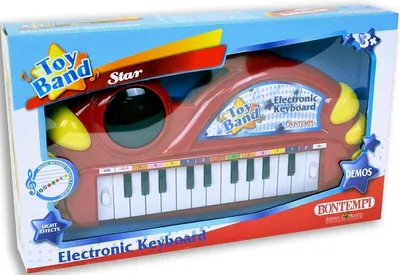 Produktbild von Bontempi Keyboard elektronisches Spielzeug rot mit Lichteffekten