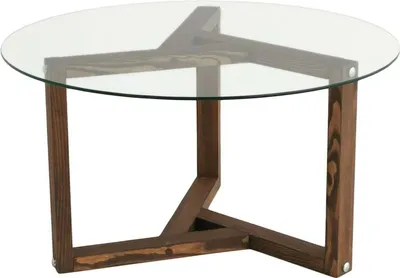 Produktbild von Wohnzimmertisch Phaedra, Niedriger Wohnzimmertisch, Kaffeeregal, Couchtisch für Sofa, 75x75h40 cm, Nussbaum