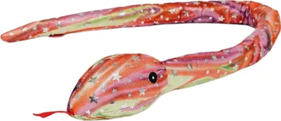 Produktbild von Plüschtier Plüschschlange XXL Plüsch-Schlange weich gefüllt, ideal zum Trösten Kuscheln Einschlafhilfe Toys Schlange Snake Kuscheltier Schlange Schlange Pink Grün Sterne Glitzer 100 cm
