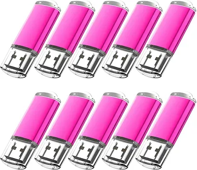 Produktbild von 10x 16GB USB 2.0 Stick Flash USB Drive Kompakt USB Flashdrive Speicherstick Memorystick Farbe: Pink