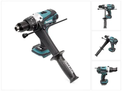 Zdjęcie produktu dla Makita BHP458Z, Wiertarka pistoletowa, Zamek centralny, 7,6 cm, 1,3 cm, 1,6 cm, 400 RPM