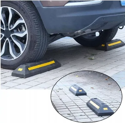 Immagine prodotto di QLS Tappo per ruote Delimitatore di parcheggio Barriera per parcheggi Protezione anticollisione 2 pezzi 10806