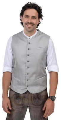Imagen del producto de Solidchoice - Chaleco de traje de hombre en tejido jacquard gris