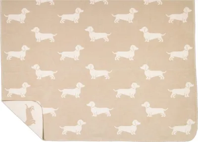 Immagine prodotto di Cawö, coperta decorativa "We Love Dogs", 150 x 200 cm, color beige