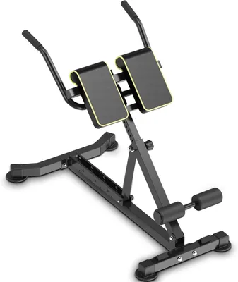 Zdjęcie produktu dla DH FitLife 5w1 - urządzenie do ćwiczeń na brzuch i plecy do użytku domowego | Trening brzucha i pleców | Ławka do ćwiczeń z hiperrozciąganiem | Składana, regulowana ławeczka Roman Chair, udźwig do 150 kg | Wielofunkcyjne
