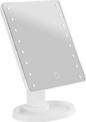 Produktbild von Avizar, LED-Schminkspiegel mit Standfuß Touch und 360° drehbar, Weiß