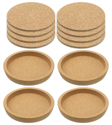 Productafbeelding van Kurk onderzetters - Hittebestendig en antislip - 12 stuks