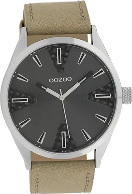 Produktbild von Oozoo Leder Herren Uhr Analog Quarzuhr Armband dunkelgrau Timepieces D2UOC10021