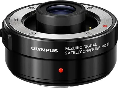 Produktbild von Olympus MC-20 2x Telekonverter, Schwarz, 5,98 cm Durchmesser, 25,9 mm Länge